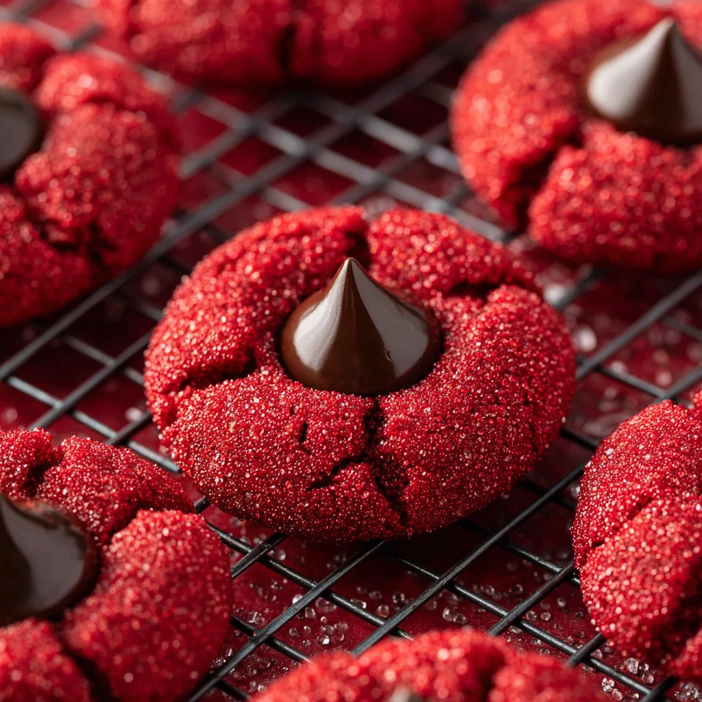 Red Velvet Blossom Cookies