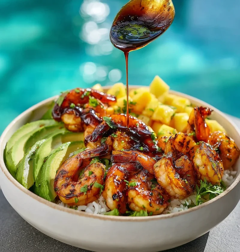 Shrimp Avocado Bowl Zesty Cilantrolime Dressing