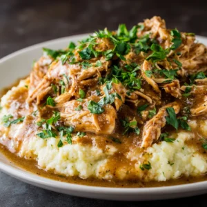 Slow Cooker Shredded Chicken and Gravy