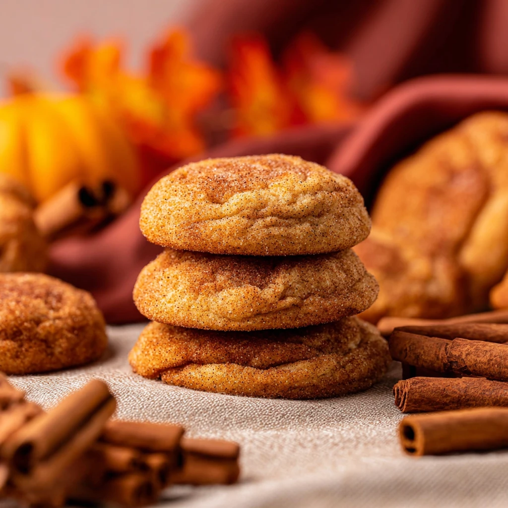 Soft Pumpkin Snickerdoodle Cookies Recipe