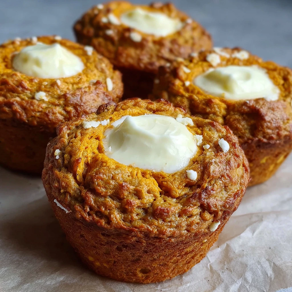 Sourdough Pumpkin Cream Cheese Muffins