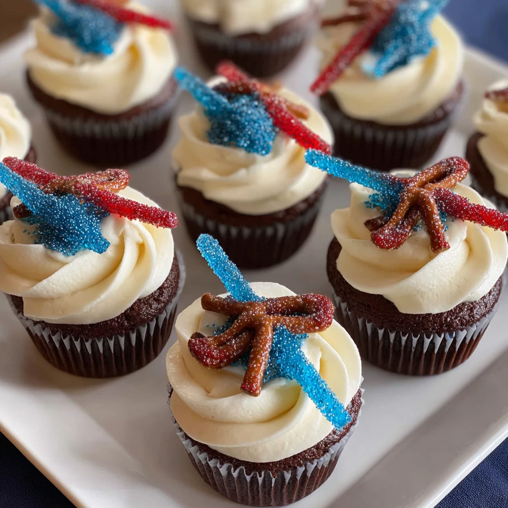 Star Wars Cupcakes Pretzel Lightsabers