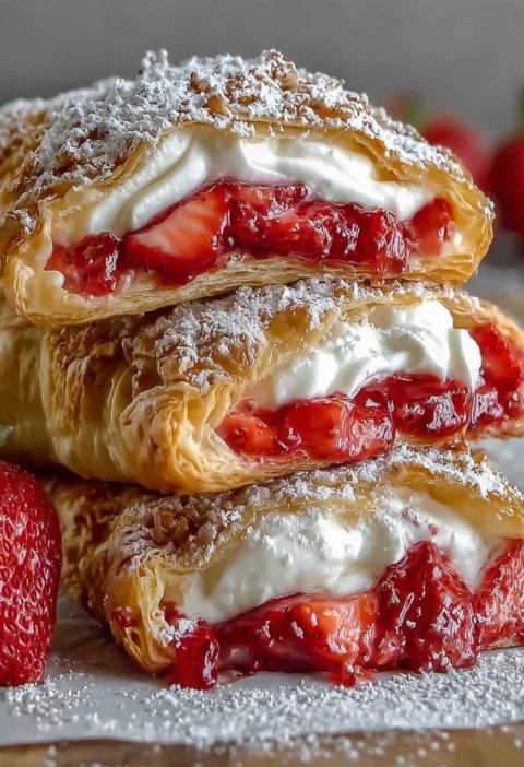 Strawberry Cheesecake Turnovers Amazing 7step Flaky Pastry Guide