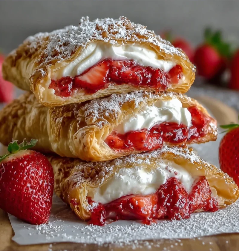 Strawberry Cheesecake Turnovers Amazing 7step Flaky Pastry Guide