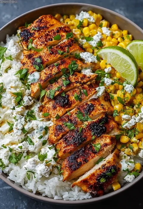Street Corn Chicken Rice Bowl Recipe