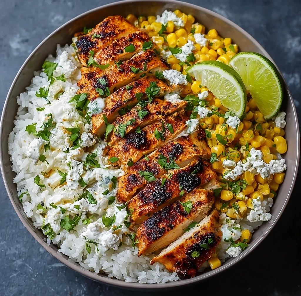 Street Corn Chicken Rice Bowl Recipe