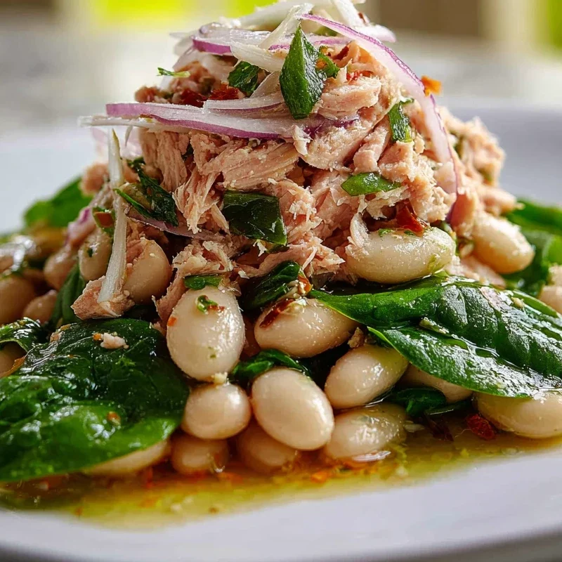 Tuna White Bean Salad Lemon Vinaigrette