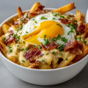 Ultimate Breakfast Poutine with Creamy Hollandaise Sauce Recipe