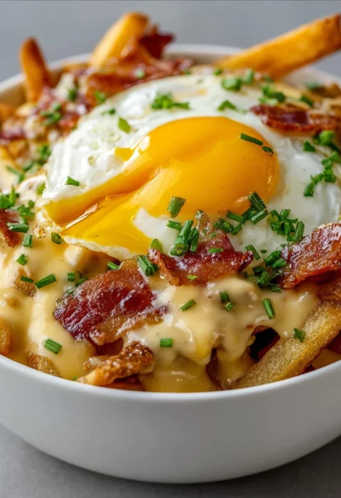 Ultimate Breakfast Poutine Creamy Hollandaise Sauce Recipe
