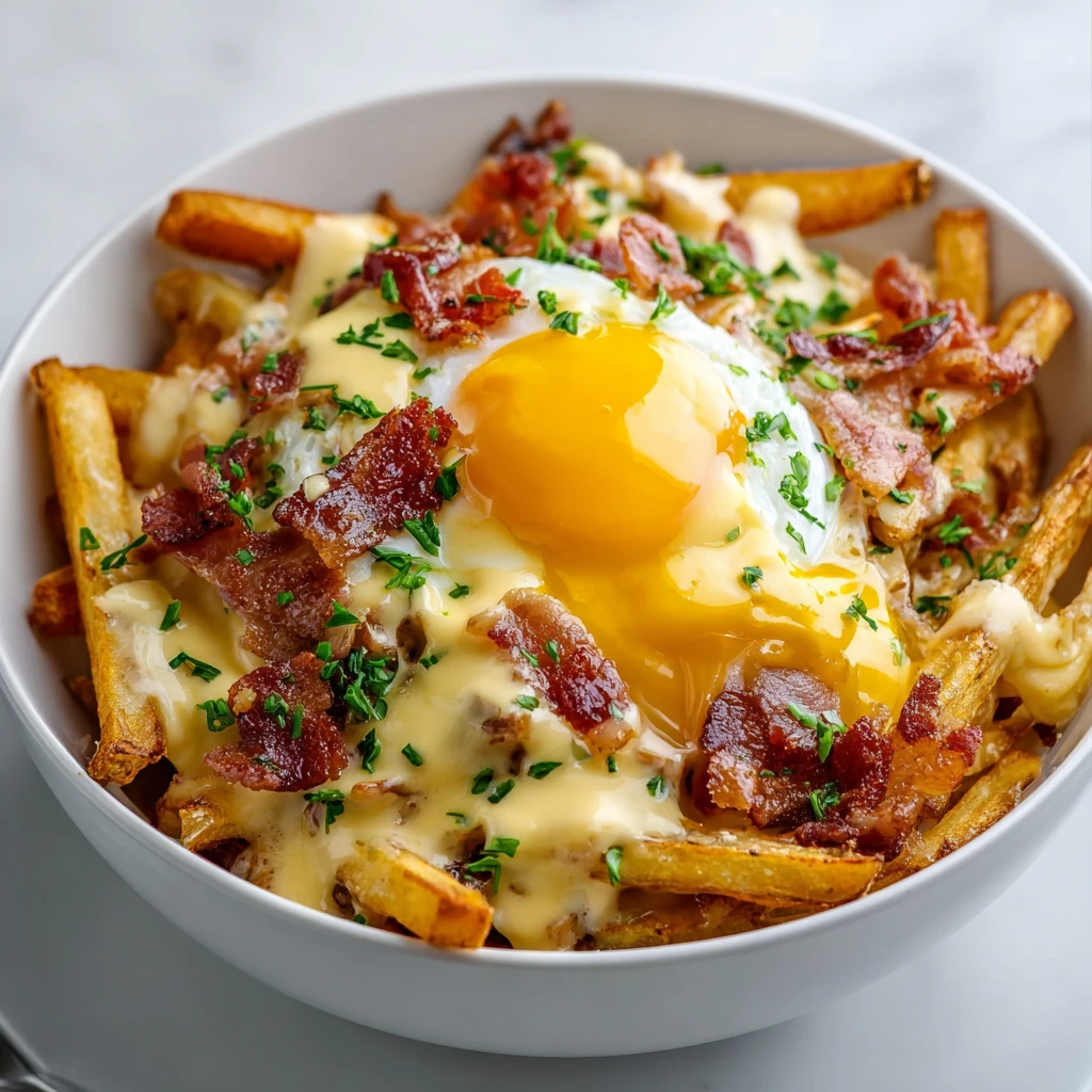 Ultimate Breakfast Poutine Creamy Hollandaise Sauce Recipe