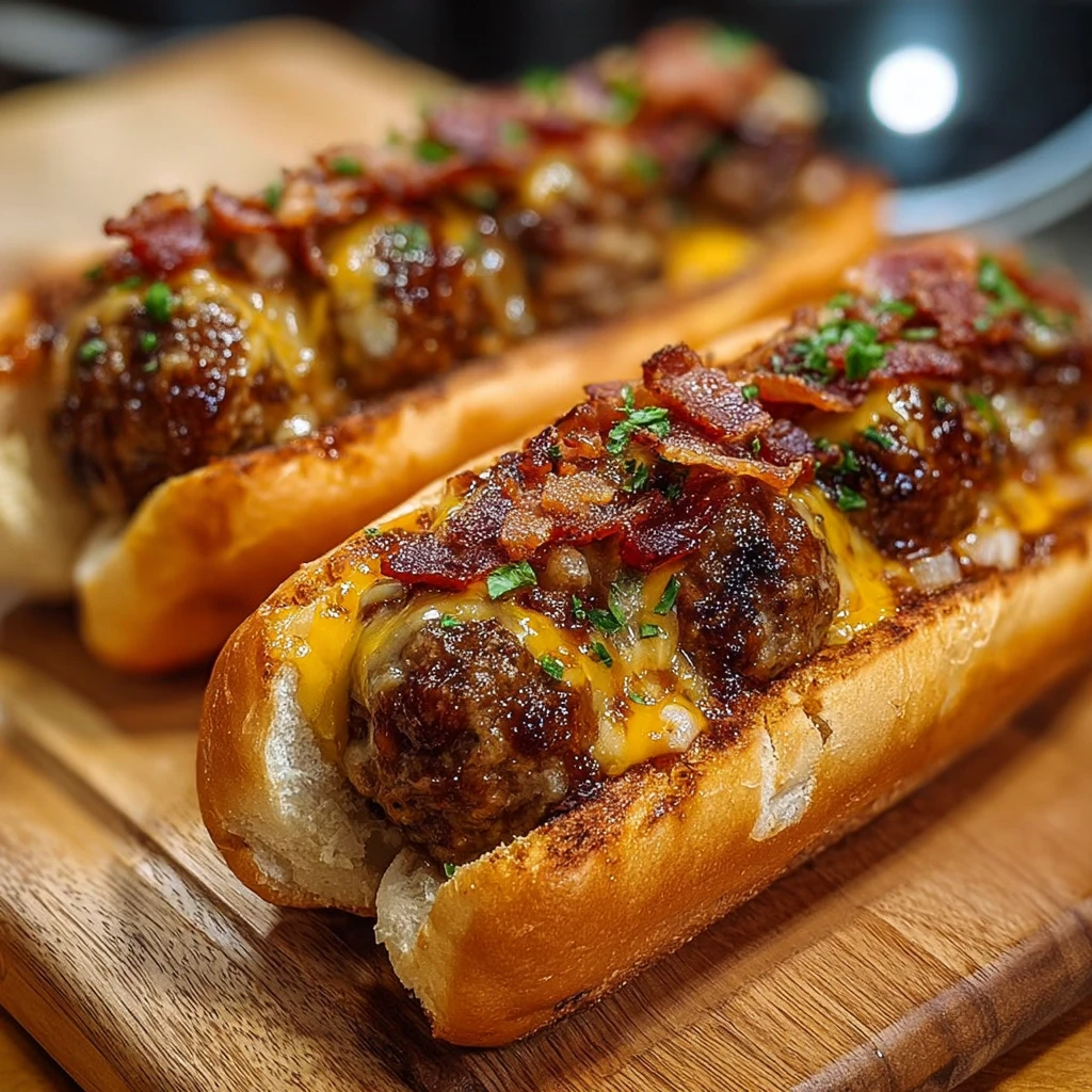 Bourbon Bbq Bacon Cheeseburger Meatball Subs Make