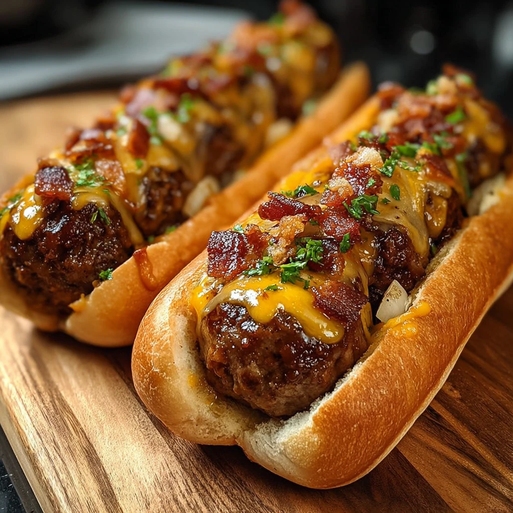Bourbon Bbq Bacon Cheeseburger Meatball Subs Make