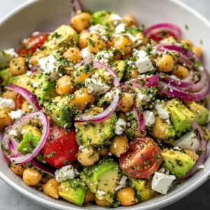 Chickpea Feta Avocado Salad Recipe