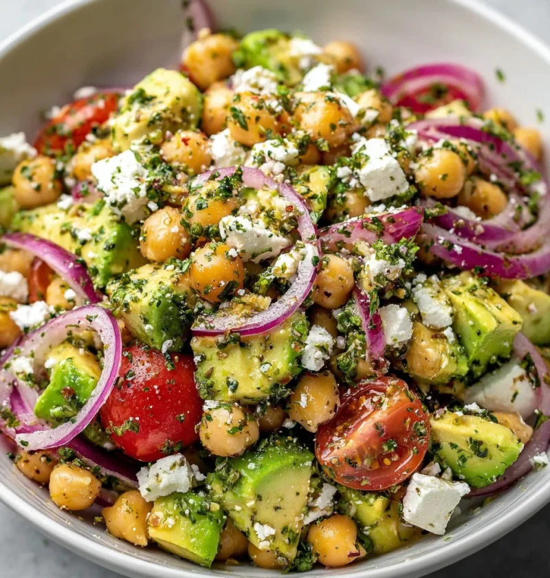 Chickpea Feta Avocado Salad Recipe