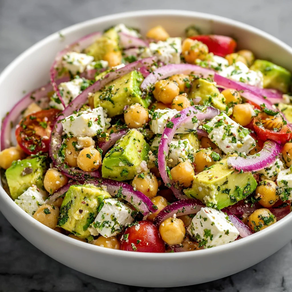 Chickpea Feta Avocado Salad Recipe