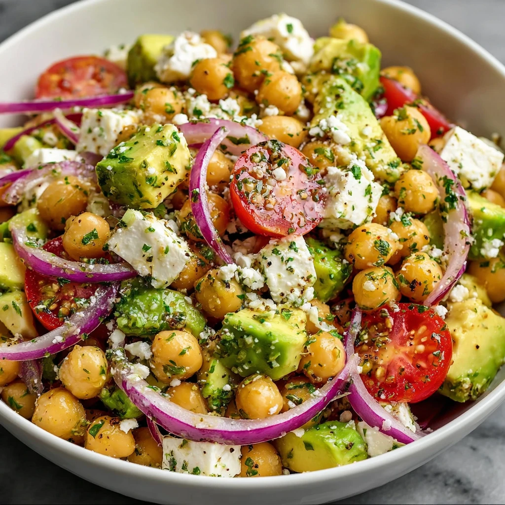 Chickpea Feta Avocado Salad Recipe