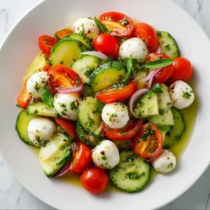 Cucumber Caprese Salad
