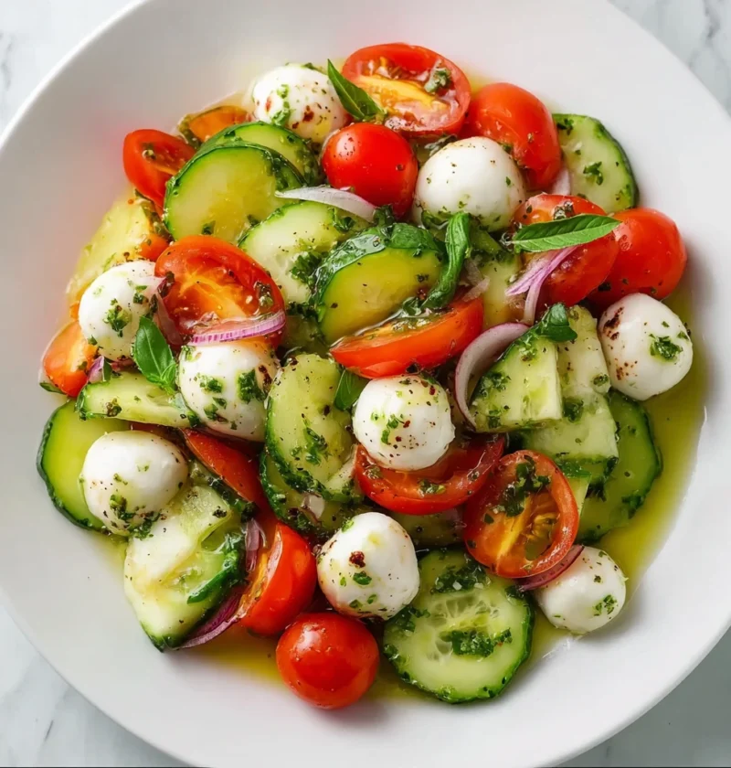 Cucumber Caprese Salad
