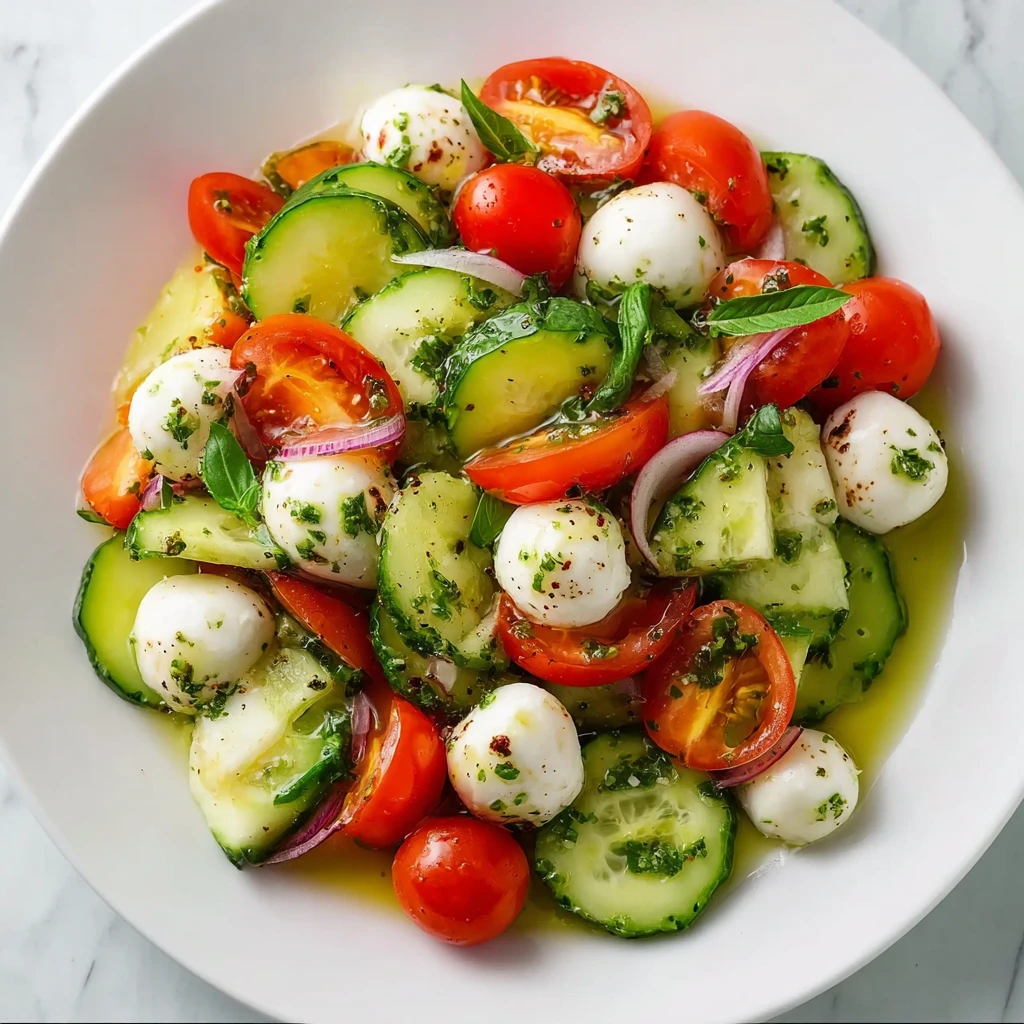 Cucumber Caprese Salad