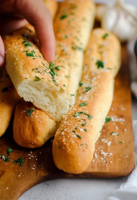 Homemade Garlic Breadsticks