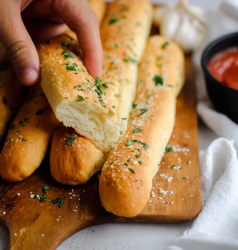 Homemade Garlic Breadsticks