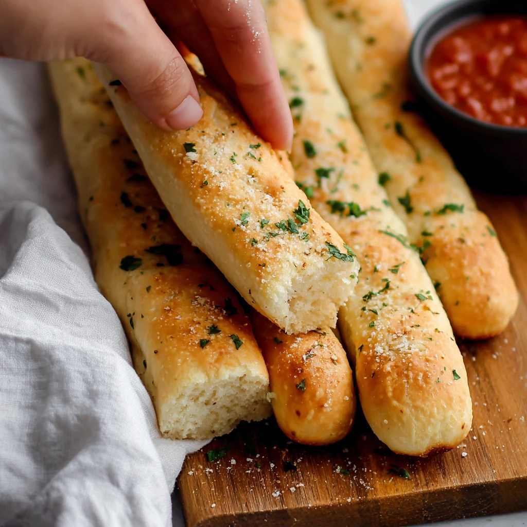Homemade Garlic Breadsticks
