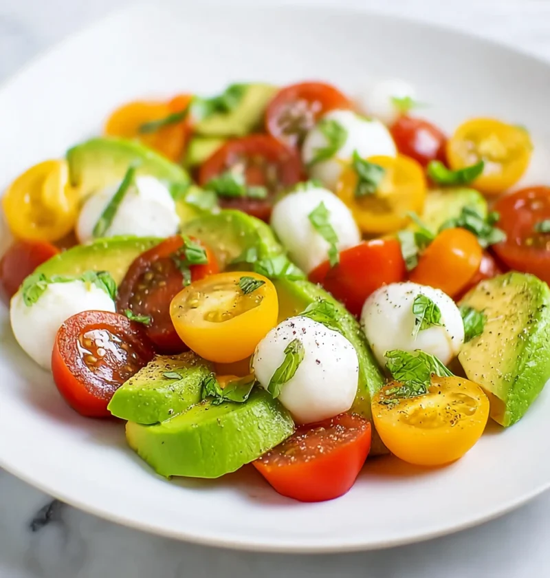 Light Avocado Caprese Salad