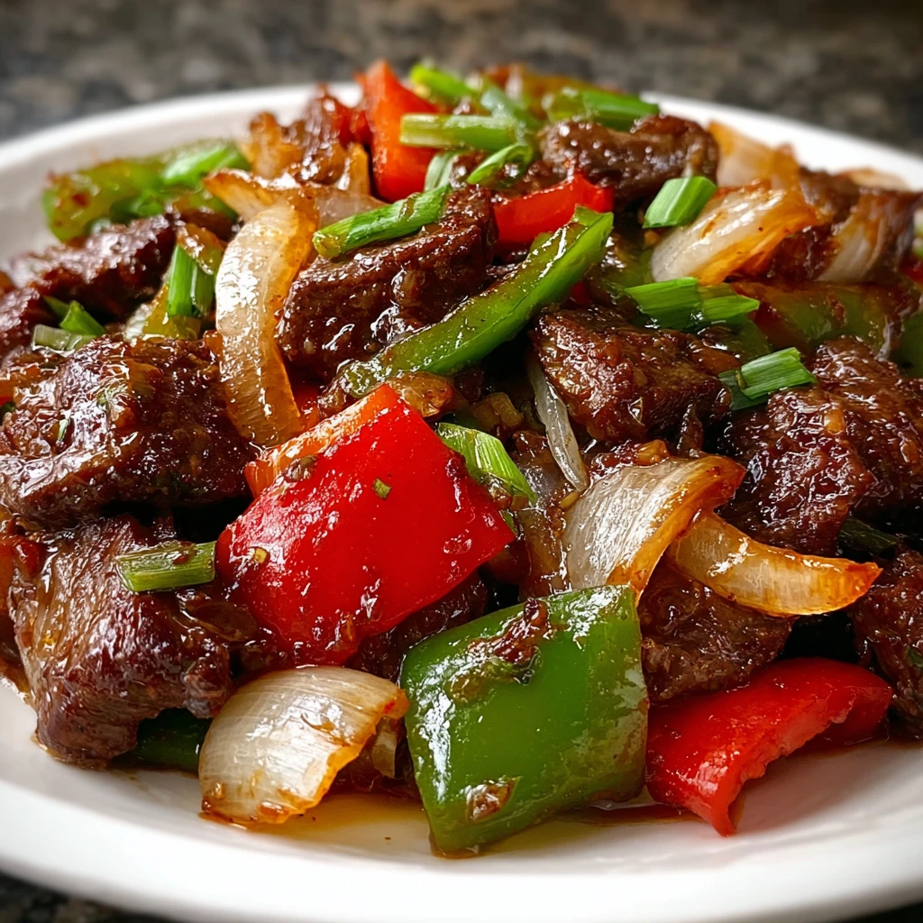 Pepper Steak with Bell Peppers and Onion