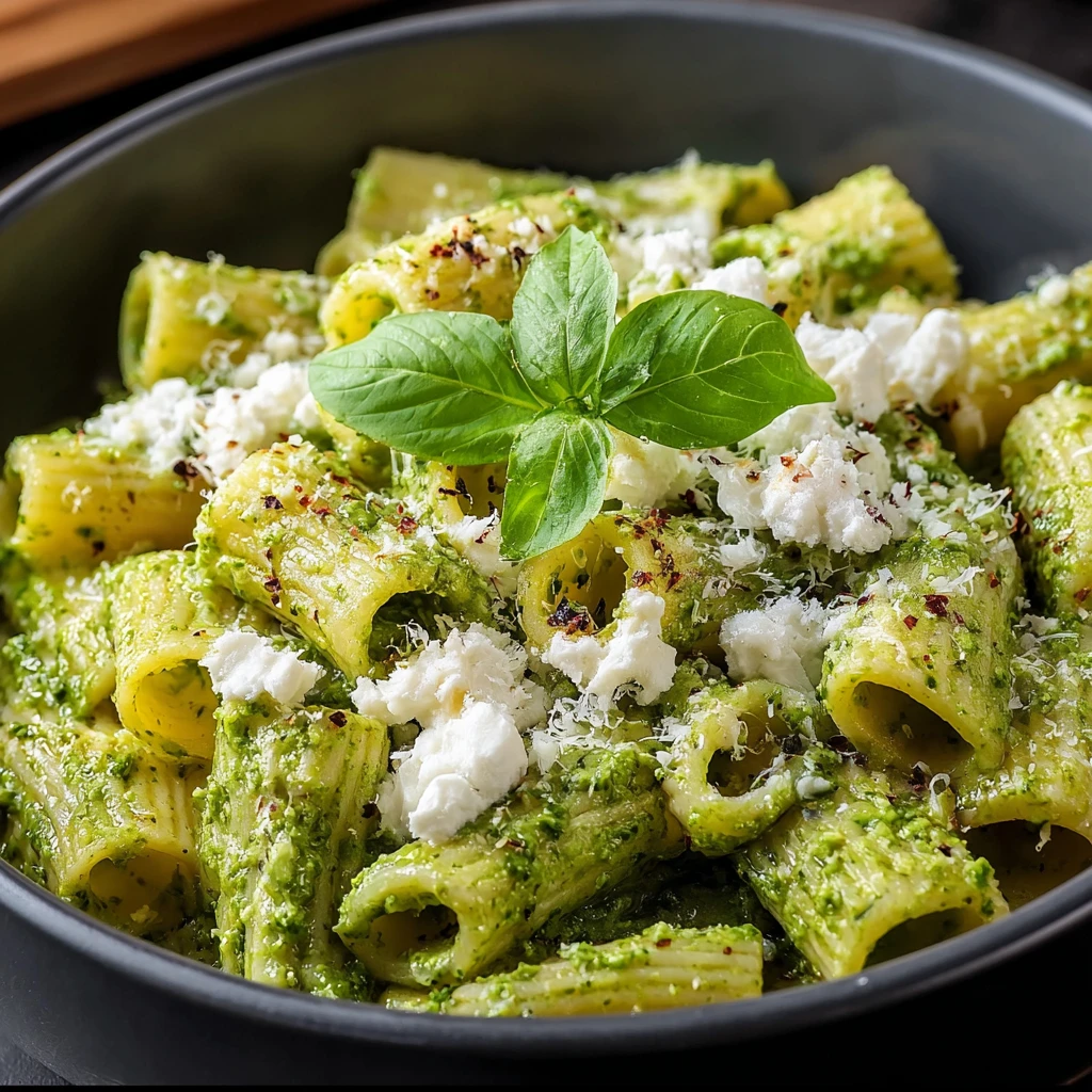 Pesto Goat Cheese Pasta