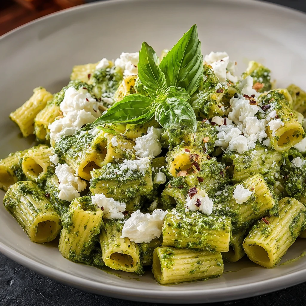 Pesto Goat Cheese Pasta