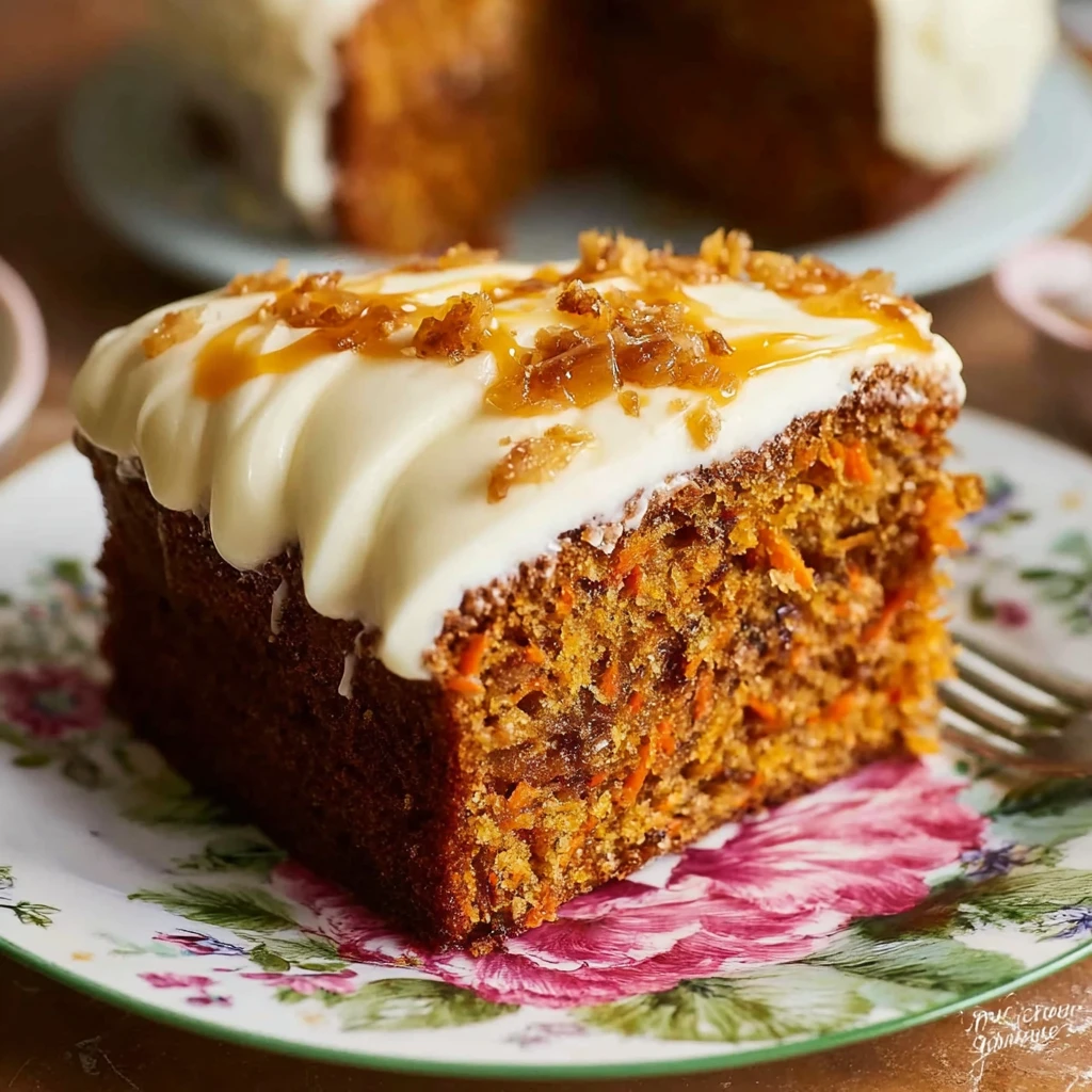 Salted Caramel Carrot Cake with Cream Cheese Frosting