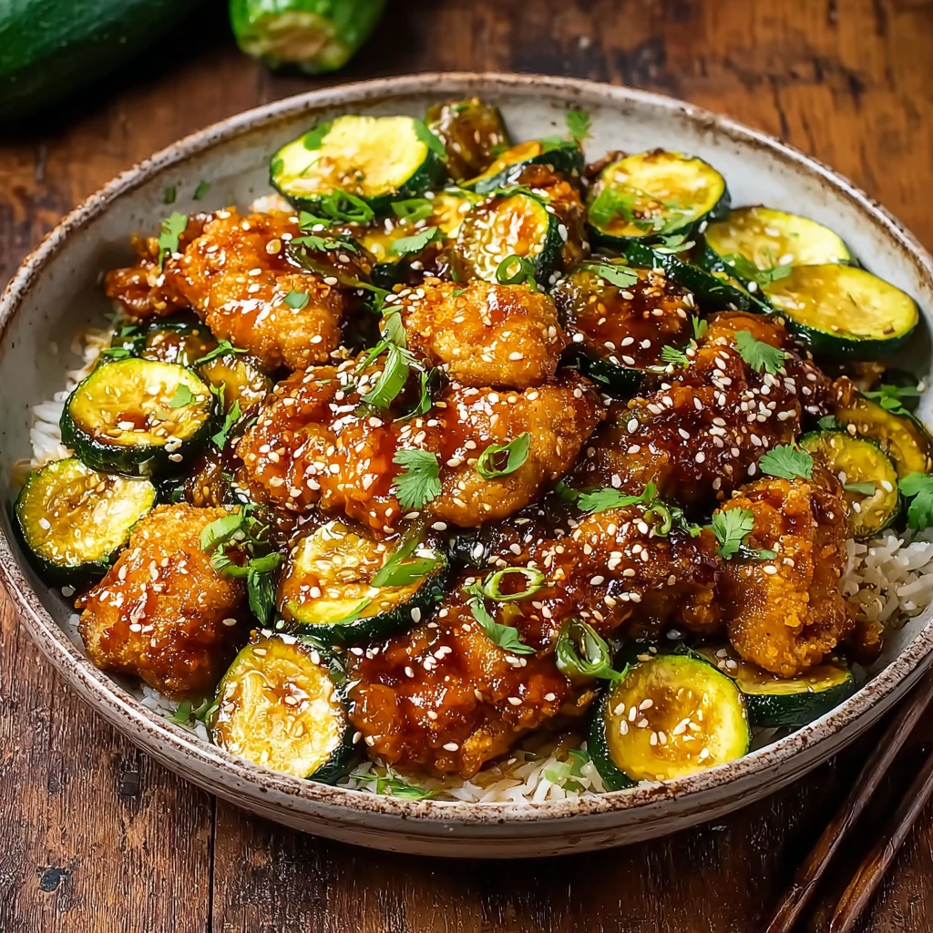 Sheet Pan Hot Honey Garlic Chicken and Zucchini