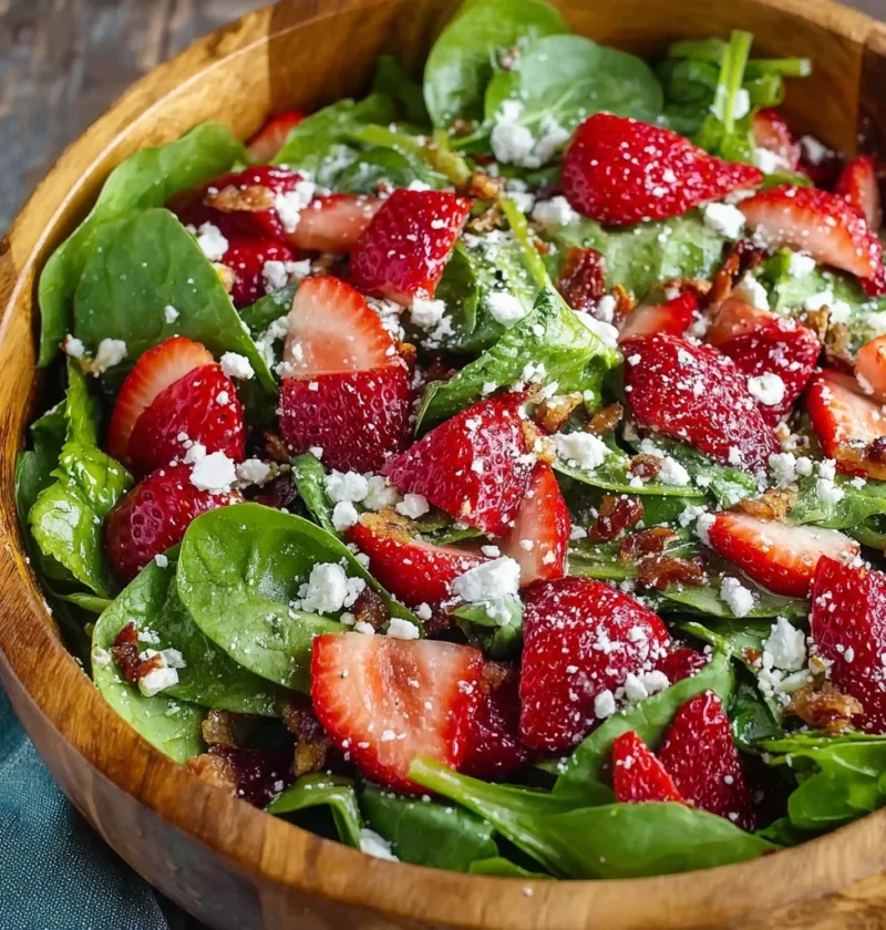 Strawberry Romaine Feta Salad