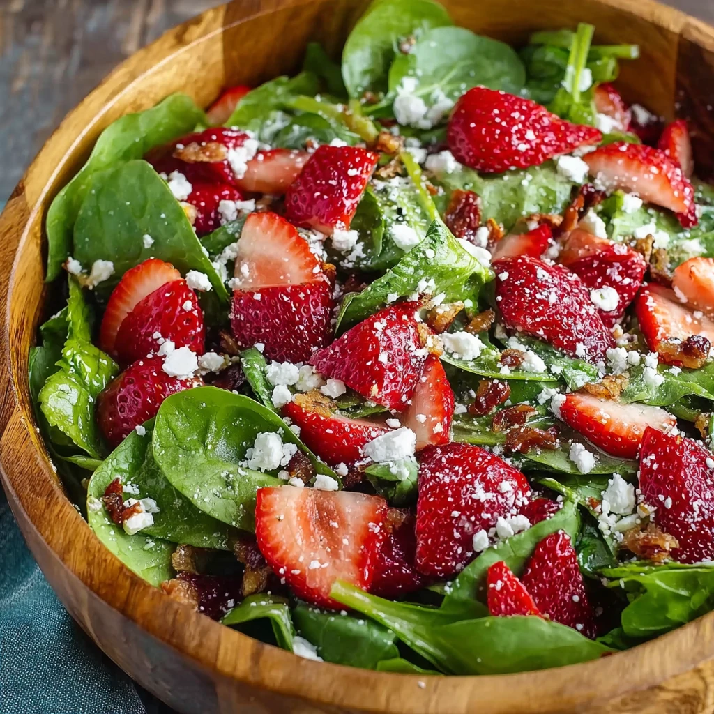Simple Strawberry Romaine Feta Salad