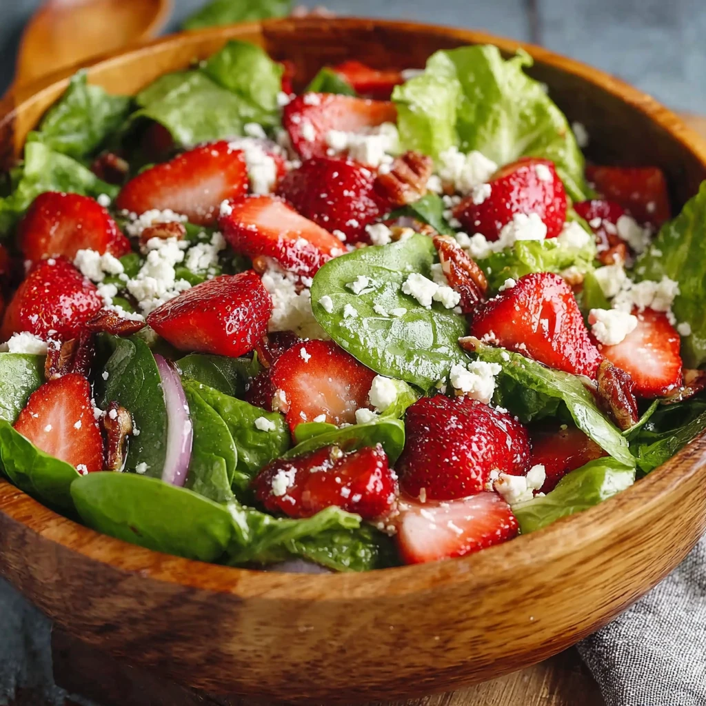 Strawberry Romaine Feta Salad