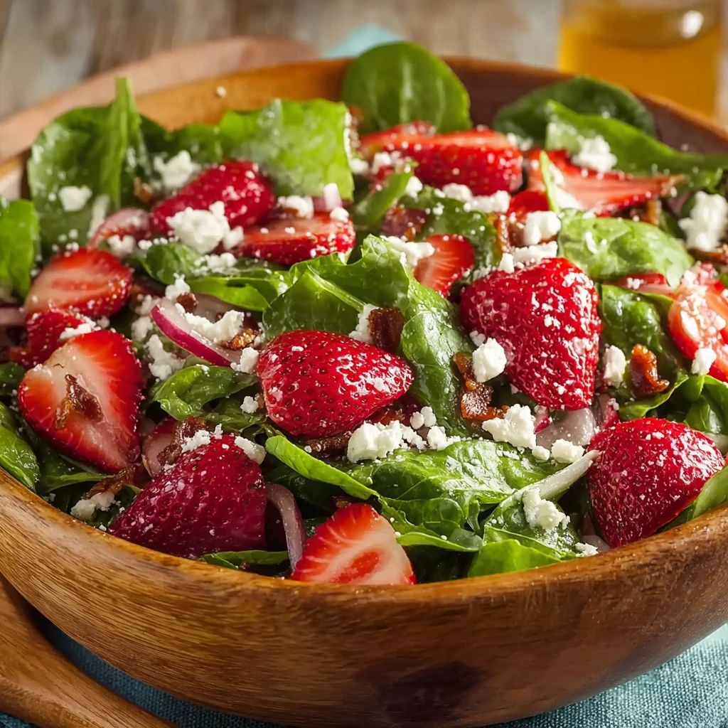 Strawberry Romaine Feta Salad