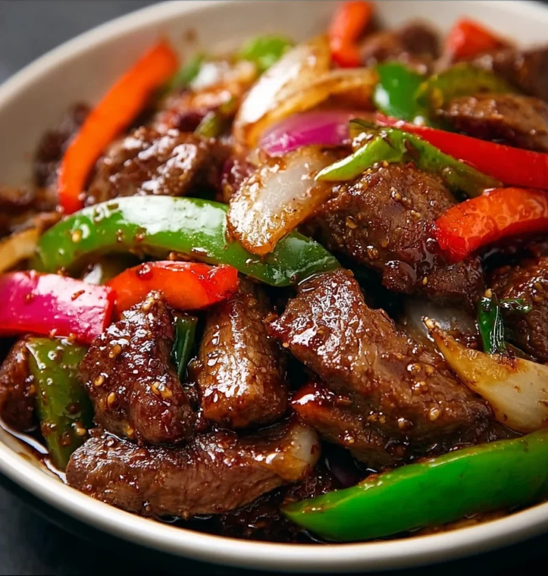 Sizzling Chinese Pepper Steak Onions Recipe