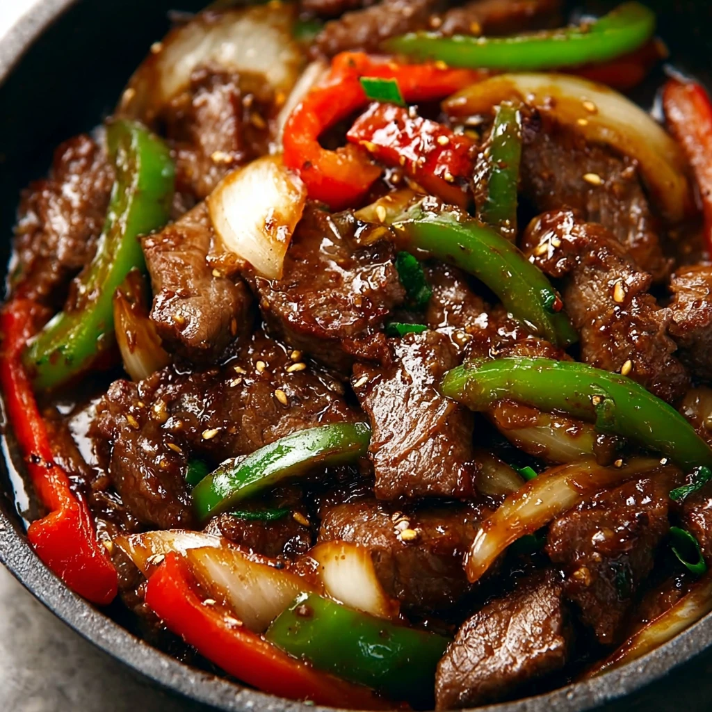 Sizzling Chinese Pepper Steak Onions Recipe