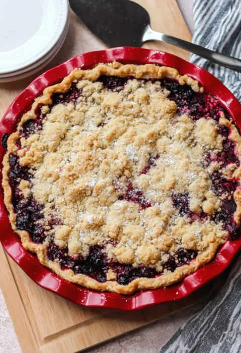 Blackberry Crumble Pie