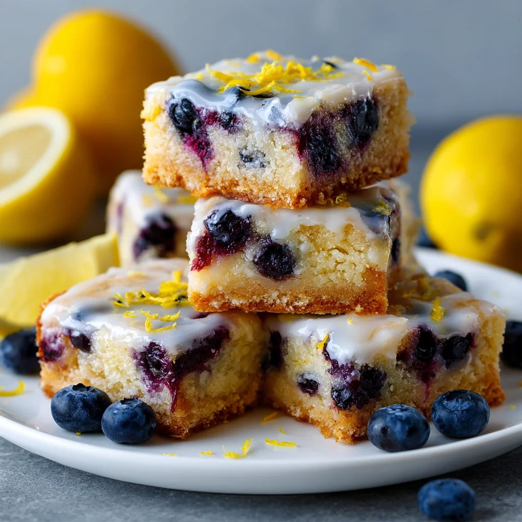 Bright and Zesty Blueberry Lemon Bars