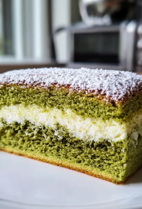 buttery pistachio gooey butter cake
