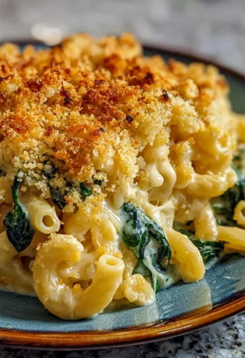 Spinach Artichoke Macaroni and Cheese
