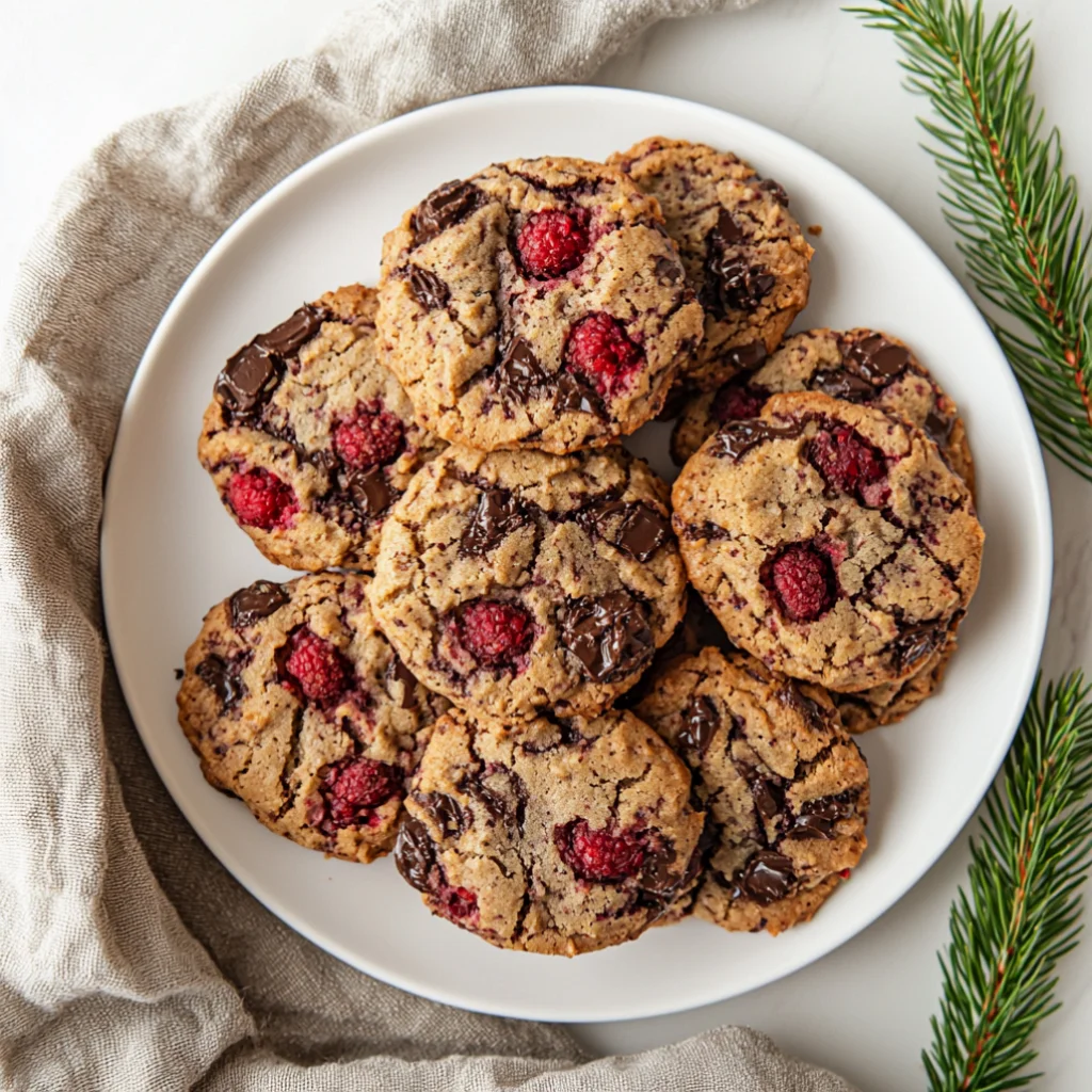 Raspberry Chocolate Chip Cookies That Melt in Your Mouth