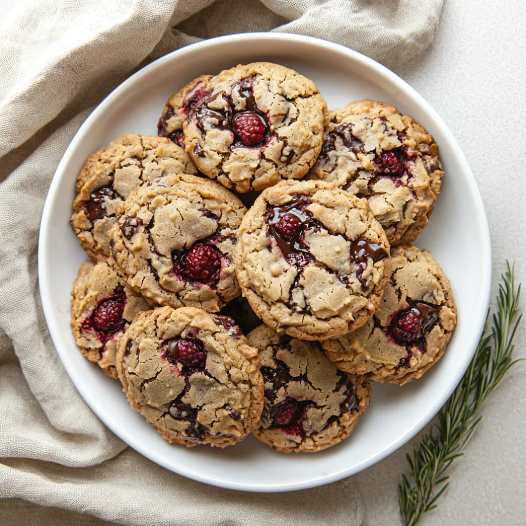 Raspberry Chocolate Chip Cookies - raspberry-chocolate-chip-cookies-that-melt-in-your-3
