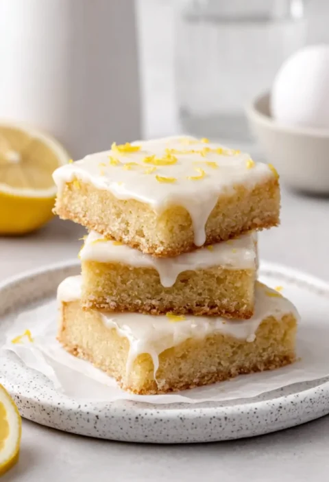Soft and Chewy Lemon Blondies
