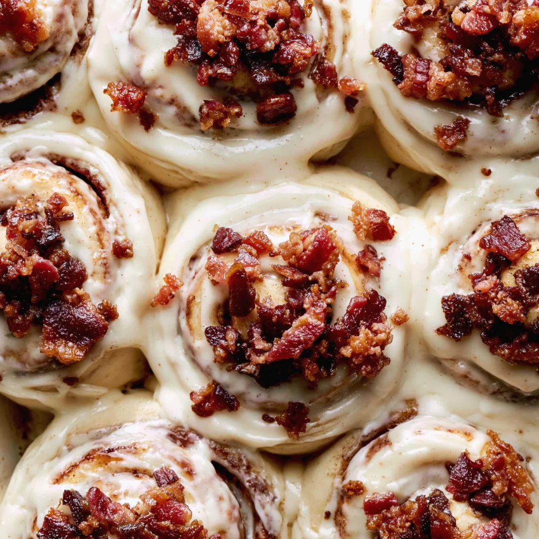 Bourbon Maple Bacon Cinnamon Rolls