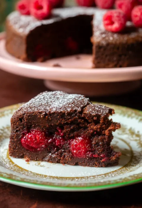 Chocolate Raspberry Pudding Cake