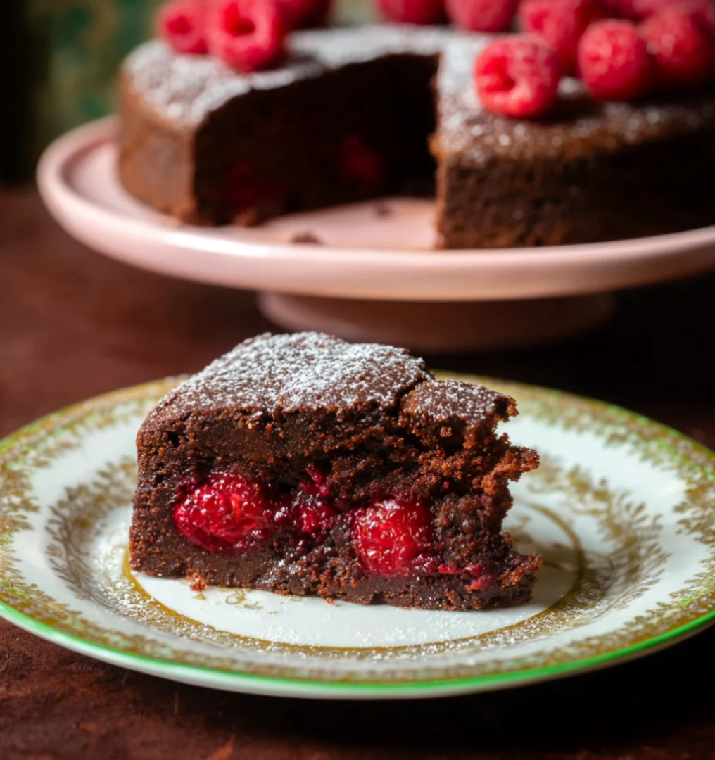 Chocolate Raspberry Pudding Cake