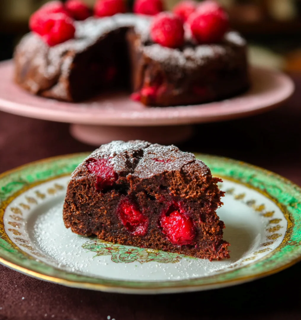 Chocolate Raspberry Pudding Cake - chocolate-raspberry-pudding-cake-3