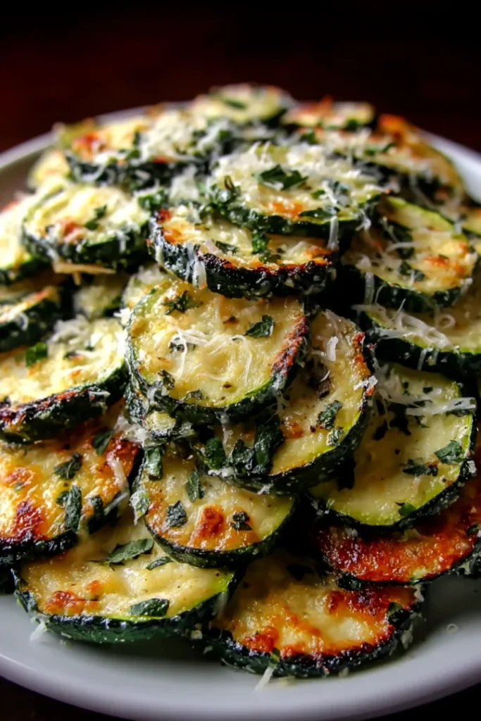 Irresistibly Crunchy Garlic Parmesan Roasted Zucchini Delight